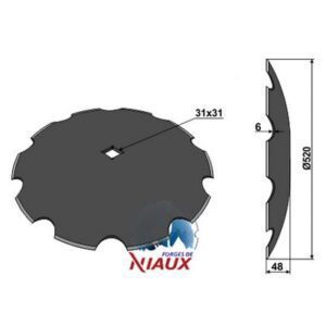 Skål - Ø520x6mm - Rabe