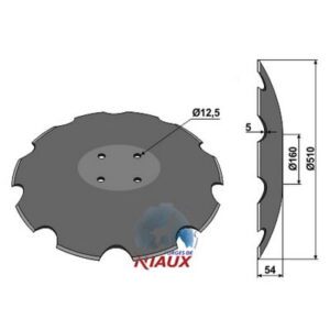 Skål - Ø510x5mm - Bednar, Farmet, Gaspardo, Köckerling, Maschio, Niaux, SMS