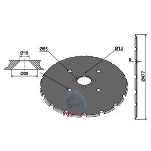 Rulleskjær - Ø477x6mm - Gaspardo, Maschio