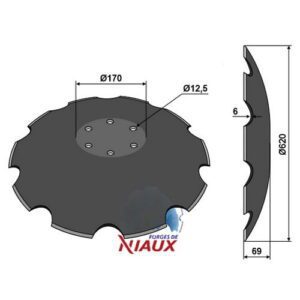 Skål - Ø620x6mm - Niaux
