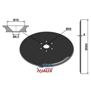 Rulleskjær - Ø380x4mm - Accord