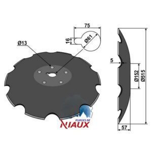 Skål - Ø515x5mm - Tulip