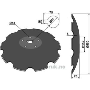 Skål - Ø550x5mm - Tulip