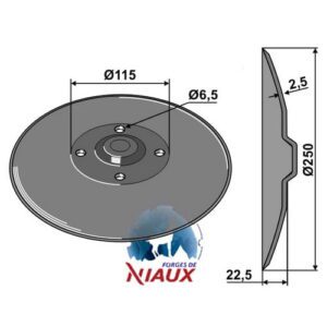 Skål - Ø250x2,5mm - Huard, Kuhn