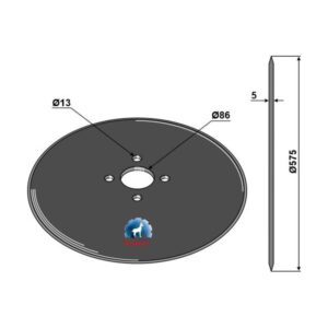 Rulleskjær - Ø575x5mm - KET Weimar, Niaux