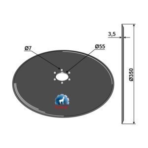 Rulleskjær - Ø350x3,5mm - Amazone
