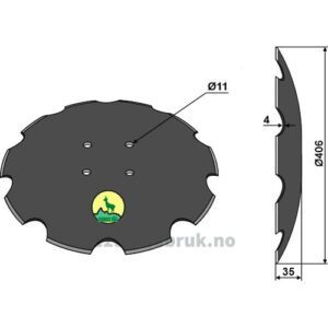 Skål - Ø406x4mm - Köckerling