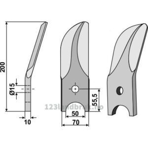 Spaharvknivav boronstål - 200mm - Høyre - Doublet-Record