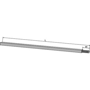 Firkantaksling med Gjenger: M24x2 - 1100x26x26mm