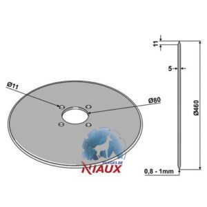 Rulleskjær - Ø460x5mm - Agrolux, Massey Ferguson, Niaux, Överum