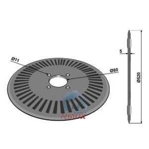 Rulleskjær - Ø520x5mm - Agrolux, Massey Ferguson, Överum