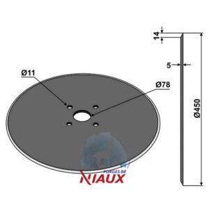 Rulleskjær - Ø450x5mm - John Deere