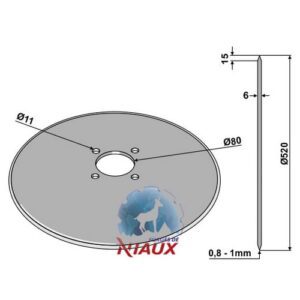 Rulleskjær - Ø520x6mm - Agrolux, Massey Ferguson, Niaux, Överum