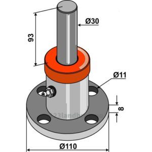 Nav med aksling Ø30 - Ø86mm - Niaux