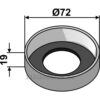Beskyttelseslokk Ø72 - Ø72mm