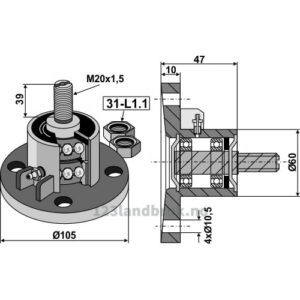 Nav med koncave lager - 86mm - Niaux