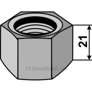 Mutter for firkantaksel - M27x3mm