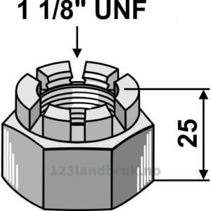 Kronemutter - 8.8 - 1 1/8'' UNFmm - Schulte