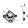 Flenslager UCF - Ø60x175mm - Kverneland
