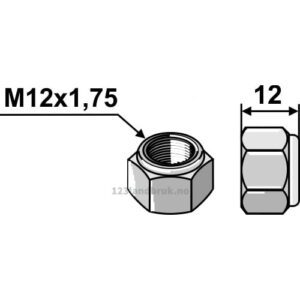 Låsemutter - M12x1,75mm
