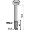Bolt - M16x2x120mm til Kongskilde Vibroflex