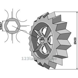 Trommelring - Tagget - 450x55mm - Rabe