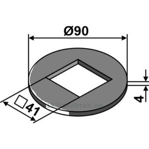Justeringsskive Ø90x4x41 - Güttler