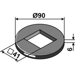 Justeringsskive Ø90x6x41 - Güttler
