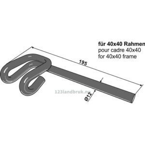 Avskraper til crosskill rings - 195mm