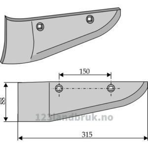 Roeopptakerskjær - 315x88mm - Venstre - Stoll