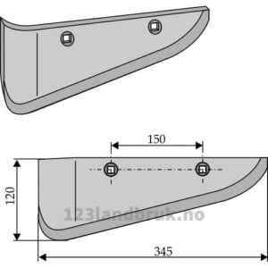 Roeopptakerskjær - 345x120mm - Venstre - Holmer, Kleine, Stoll, Unsinn