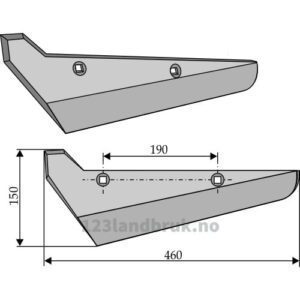 Roeopptakerskjær - 460x150x8mm - Venstre - Holmer