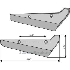 Roeopptakerskjær - 460x150x8mm - Høyre - Holmer
