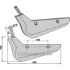 Roeopptakerskjær - 400x180mm - Venstre - Holmer, Ropa
