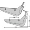 Roeopptakerskjær - 400x180mm - Høyre - Holmer, Ropa