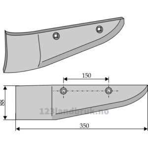 Roeopptakerskjær - 350x88mm - Venstre - Stoll