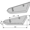 Roeopptakerskjær - 340x120mm - Høyre - Stoll