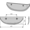 Roeopptakerskjær - 415x115mm - Høyre - Barigelli