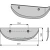 Roeopptakerskjær - 415x100x8mm - Høyre - Barigelli