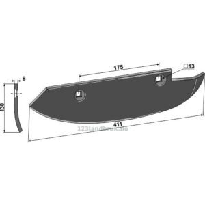 Roeopptakerskjær - 411x130mm - Høyre - Barigelli