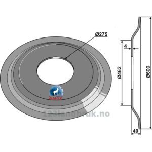 DD-Skål - Ø600x4mm - Kverneland, Simba