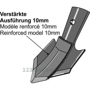Gåseforskjær QC forsterket - 140x8mm - Bourgault
