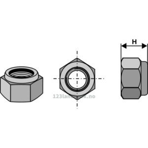 Låsemutter - 8.8 - M16x1,5x18mm - Gaspardo, Maschio