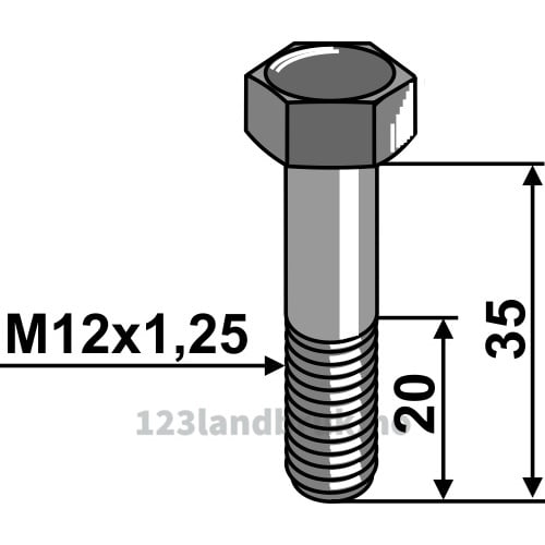 Bolt - 12.9 - M12x1,25x35mm