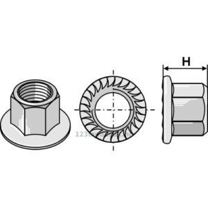 Flensemutter - 10.9 - M12x1,75x18mm - Köckerling