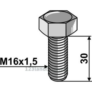 Bolt - 10.9 - M16x1,5x30mm