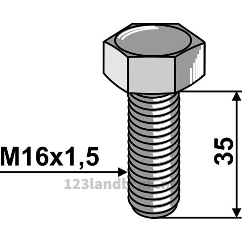 Bolt - 10.9 - M16x1,5x35mm