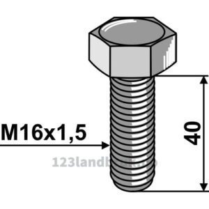 Bolt - 10.9 - M16x1,5x40mm
