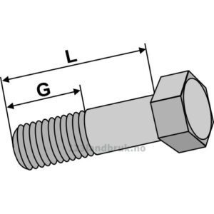 Bolt - fingjenget - 10.9 - M20x1,5x50mm