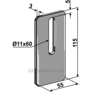 Skrape for åkertrommel - 115x3mm - Amazone